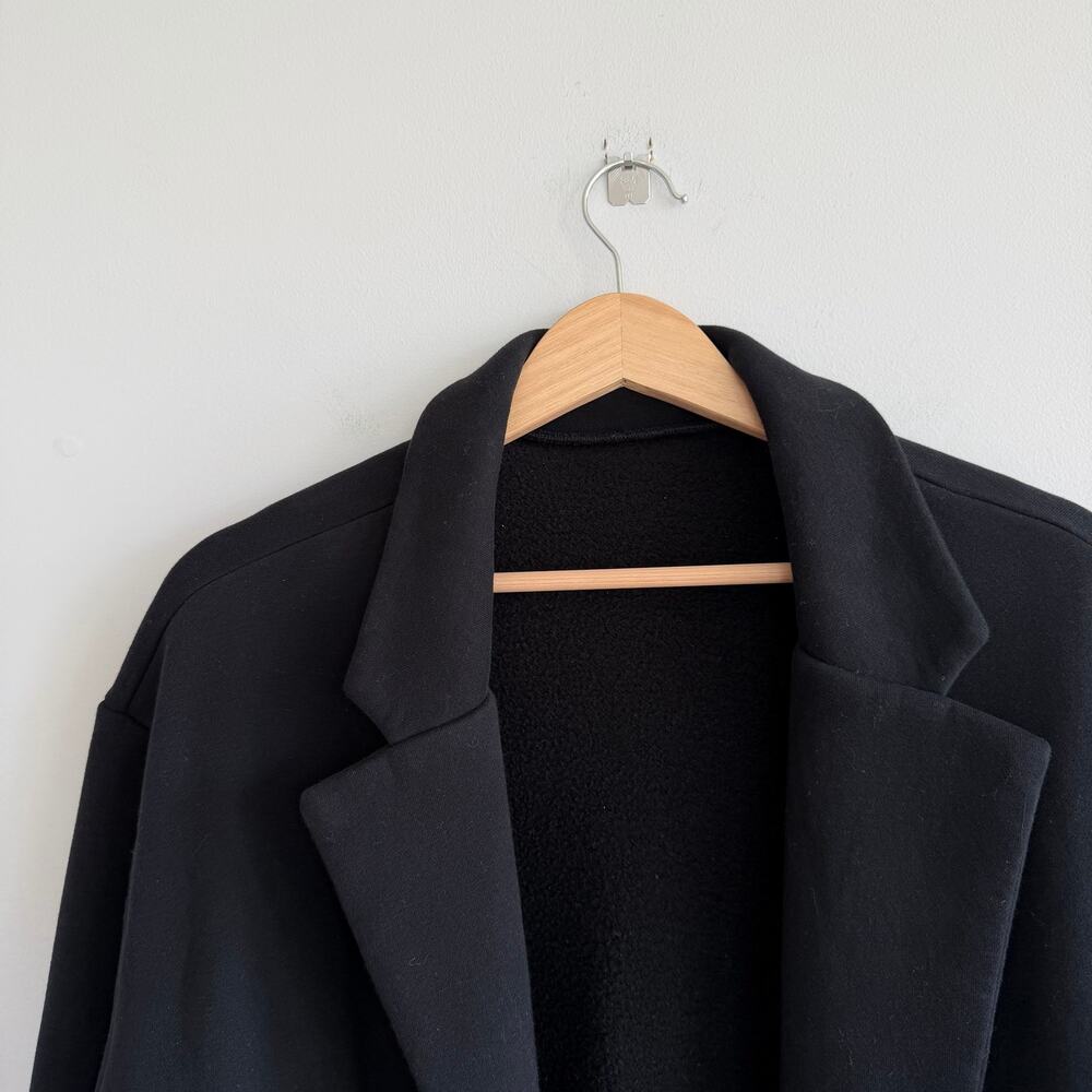 Vuori Soho Meton Open-Front MId Length Trench Coat Black XS - Picture 4 of 9